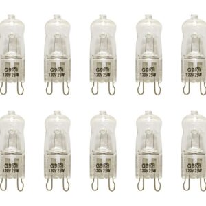 Vstar G9 50W Halogen Bulb 120-Volt Base G9 Halogen Bulb,10 Pack