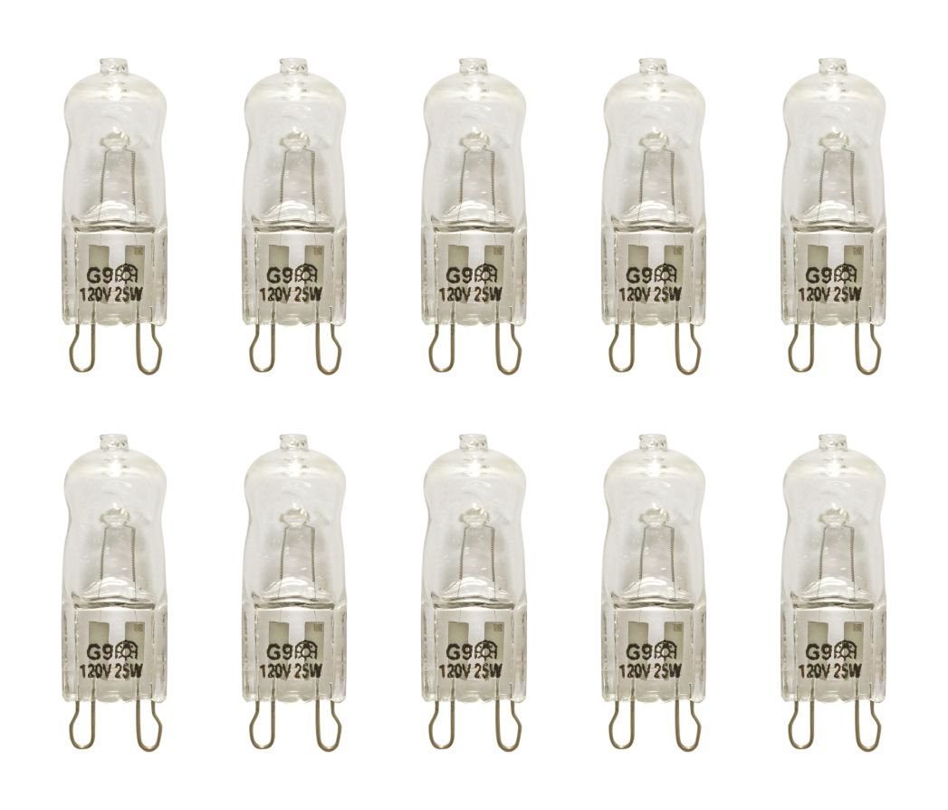 Vstar G9 50W Halogen Bulb 120-Volt Base G9 Halogen Bulb,10 Pack