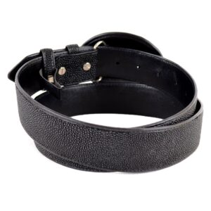 Original Black Single Pearl StingRay Skin Western Style Belt