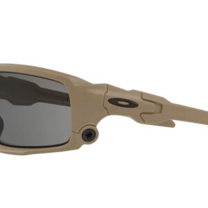 Oakley Men's OO9329 Ballistic Shocktube Rectangular Sunglasses, Terrain Tan/Grey, 61 mm