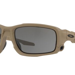 Oakley Men's OO9329 Ballistic Shocktube Rectangular Sunglasses, Terrain Tan/Grey, 61 mm