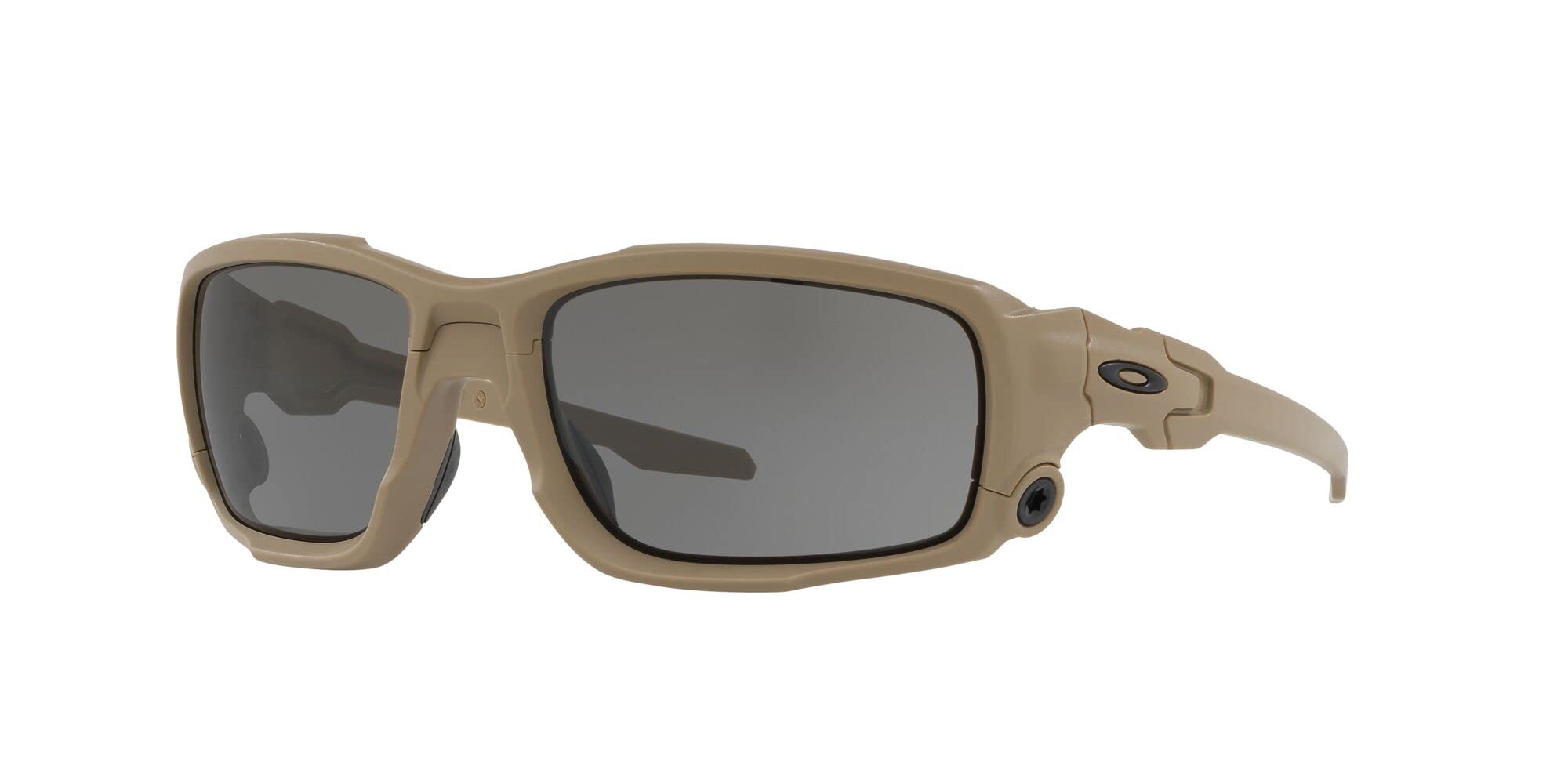 Oakley Men's OO9329 Ballistic Shocktube Rectangular Sunglasses, Terrain Tan/Grey, 61 mm