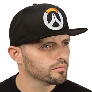 JINX Overwatch Frenetic Snapback Baseball Hat, Black, Adult Size