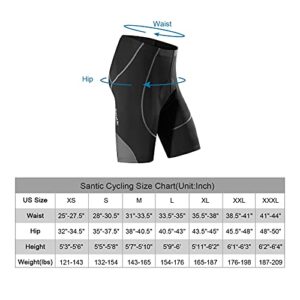 Santic Cycling Men's Shorts Biking Bicycle Bike Pants Half Pants 4D Coolmax Padded Grey L