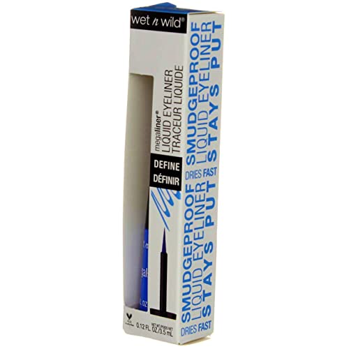 2 Pack Wet n Wild MegaLiner Liquid Eyeliner 873A Voltage Blue