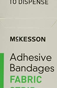 McKesson Adhesive Bandages, Sterile, Fabric Strip, 1 in x 3 in, 100 Count, 3 Packs, 300 Total