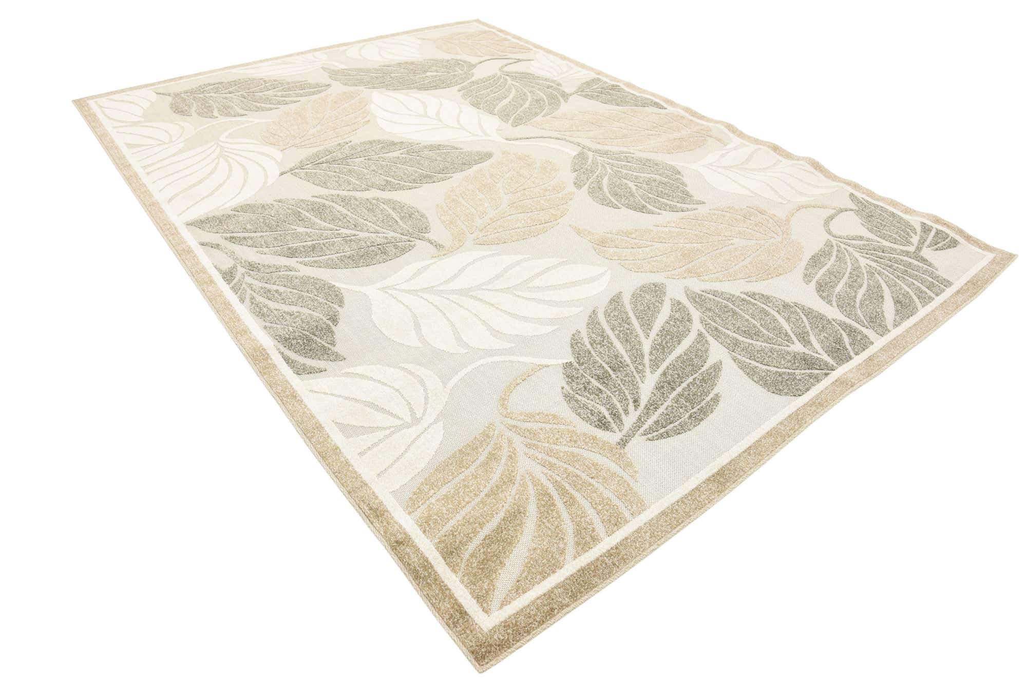 Unique Loom Outdoor Botanical Collection Area Rug - Augusta (7' 1" x 10' Rectangle, Beige/ Ivory)