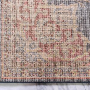 Unique Loom Utopia Collection Traditional Classic Vintage Inspired Area Rug with Warm Hues, 5' 1" x 8' Rectangle, Dark Blue/Beige