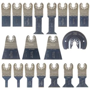 19 x SabreCut BB_SPK19 Premium Fast Fit OMT Mix Blades Case Set for Dewalt Bosch Fein (Non-StarLock) Makita Milwaukee Chicago Ryobi Rockwell (HyperLock) Porter Cable Multi Tool Accessories