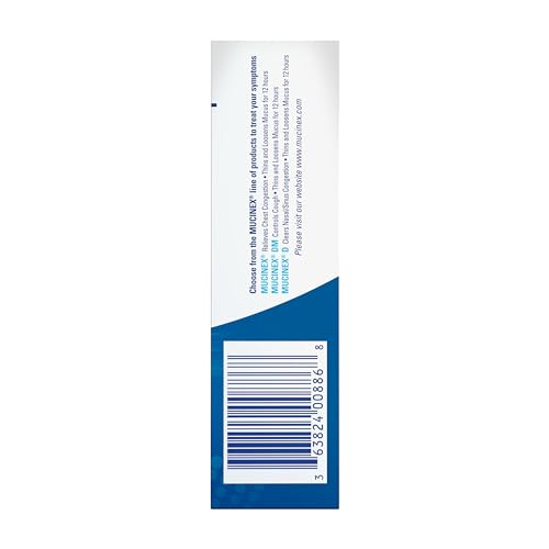 Chest Congestion, Mucinex 12 Hour Extended Release Tablets, 68ct, 600 mg Guaifenesin Relieves Chest Congestion Caused by Excess Mucus, #1 Doctor Recommended OTC Expectorant