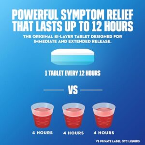 Chest Congestion, Mucinex 12 Hour Extended Release Tablets, 68ct, 600 mg Guaifenesin Relieves Chest Congestion Caused by Excess Mucus, #1 Doctor Recommended OTC Expectorant