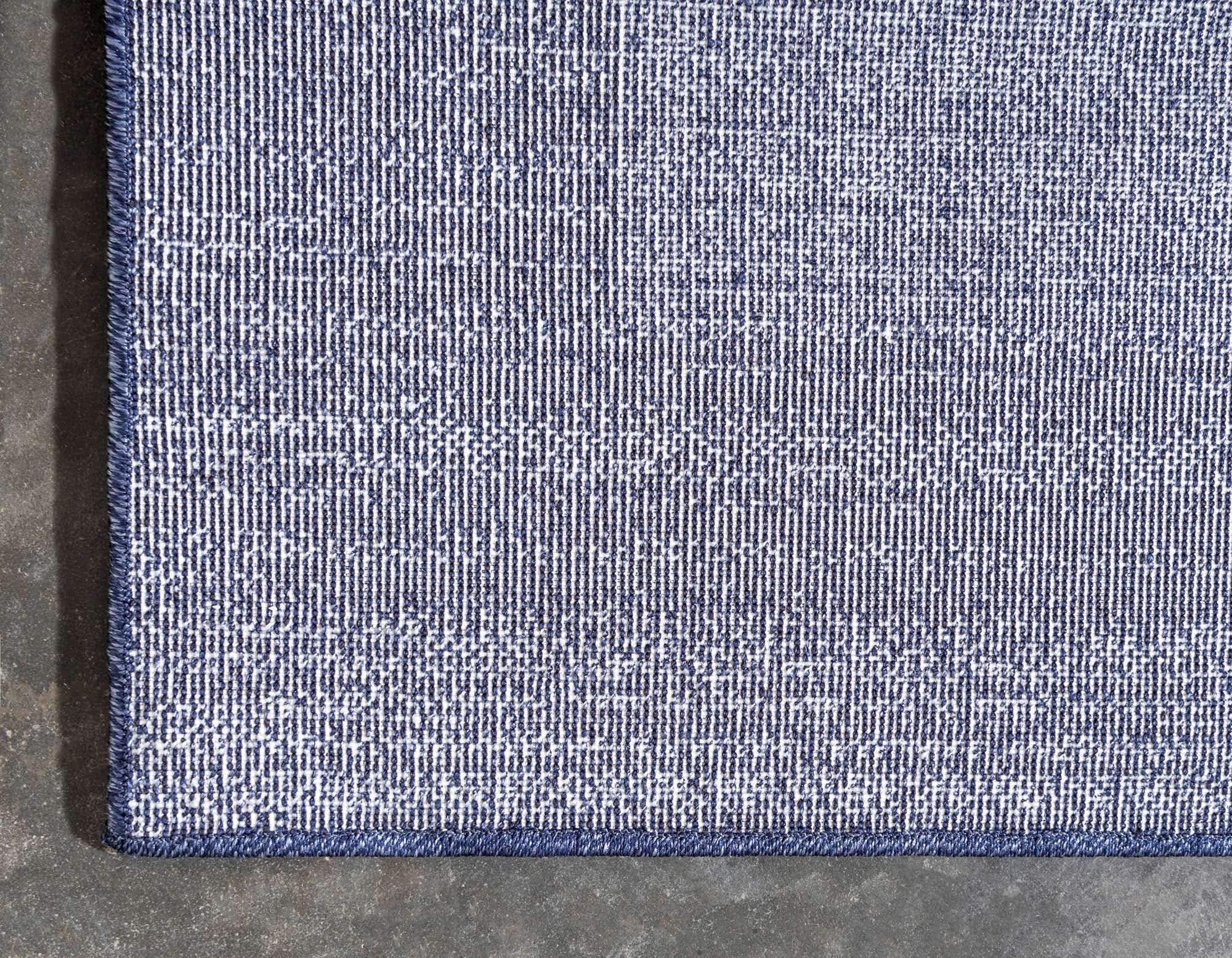 Unique Loom Del Mar Collection Area Rug - Abigail (9' x 12' Rectangle, Navy Blue/ Blue)