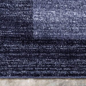 Unique Loom Del Mar Collection Area Rug - Abigail (9' x 12' Rectangle, Navy Blue/ Blue)