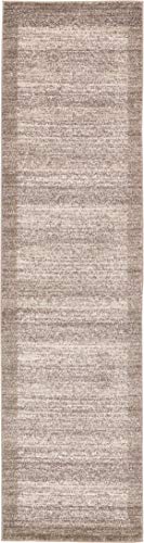 Unique Loom Del Mar Collection Area Rug - Abigail (2' 7" x 10' Runner, Beige/ Ivory)