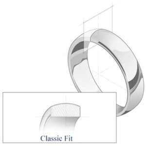 Wellingsale 14k White Gold Solid 4mm Regular Fit Milgrain Traditional Wedding Band Ring - Size 6