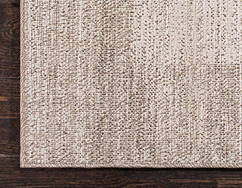 Unique Loom Del Mar Collection Area Rug - Abigail (2' 7" x 10' Runner, Beige/ Ivory)