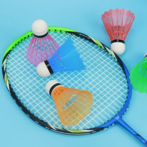 Hysagtek 12 Pcs Plastic Badminton Shuttlecocks Badminton Birdie Indoor Outdoor Sport Training Badminton Birds for Ball Training Exercise Gym Fitness Game, Random Color