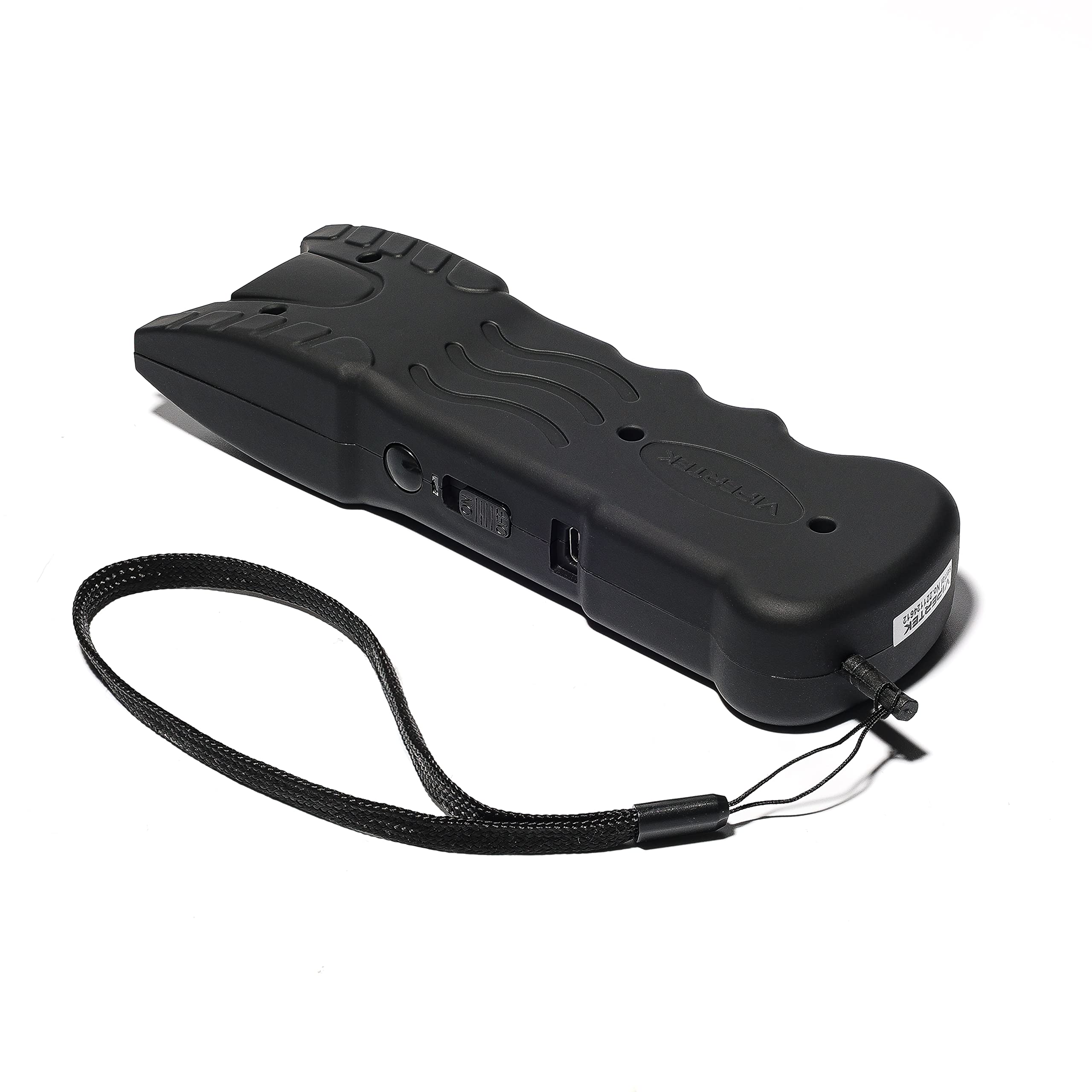 VIPERTEK Stun Gun with Safety Disable Pin LED Flashlight, Black