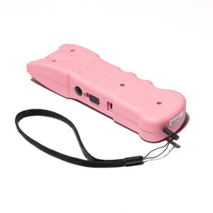 VIPERTEK Stun Gun with Safety Disable Pin LED Flashlight, Pink