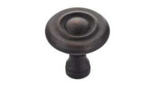 richelieu hardware bp74032borb boucherville collection 1 1/4-inch (32 mm) brushed oil-rubbed bronze traditional cabinet and drawer knob for kitchen, bathroom, and furniture