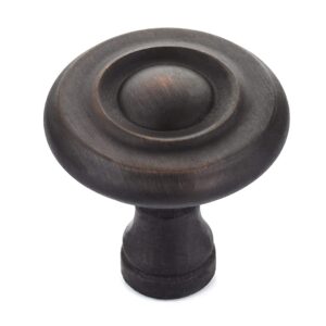 Richelieu Hardware BP74032BORB Boucherville Collection 1 1/4-inch (32 mm) Brushed Oil-Rubbed Bronze Traditional Cabinet and Drawer Knob for Kitchen, Bathroom, and Furniture