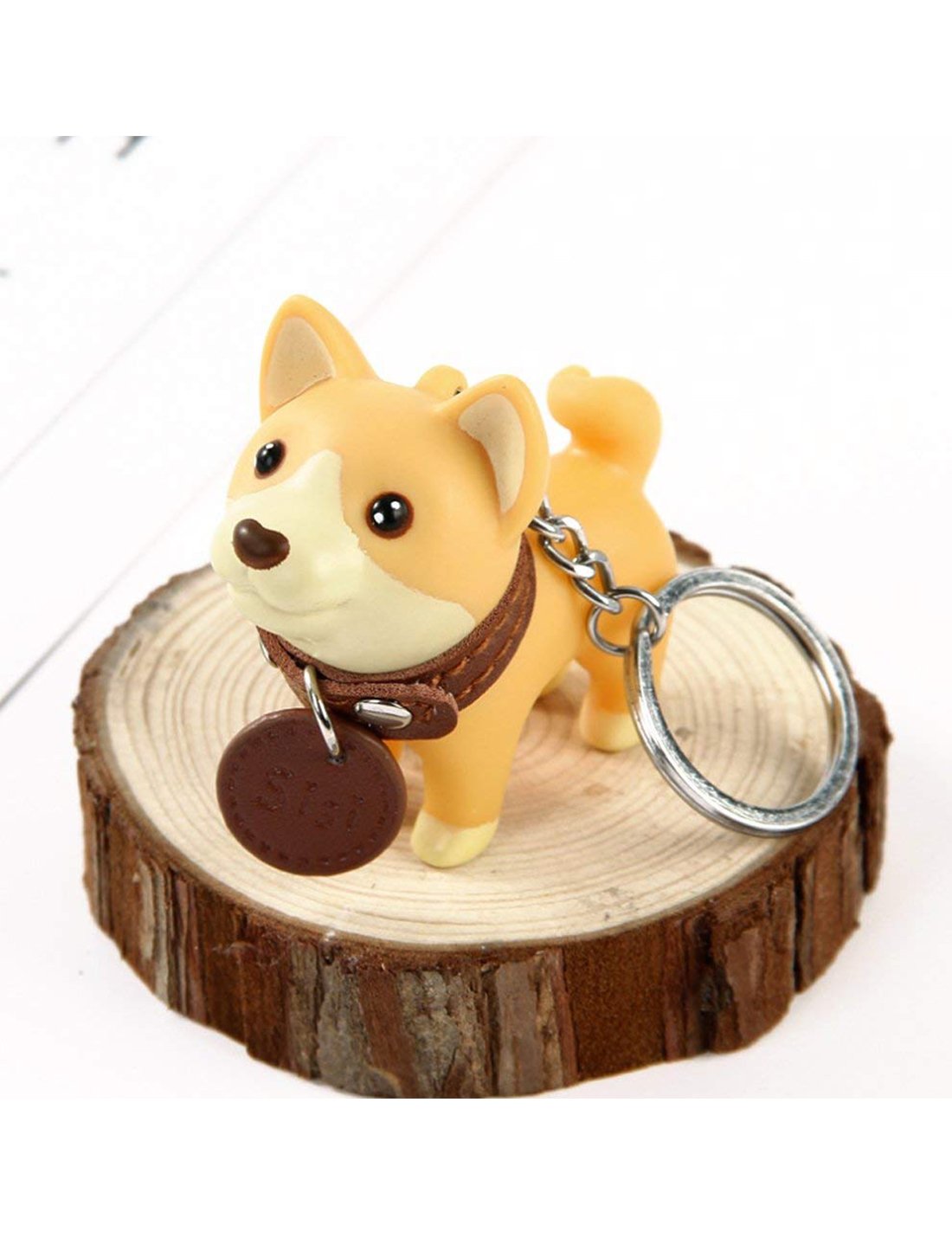 DomeStar Cute Dog Key Chain, Shiba Inu Keyring Keychain for Boys Girls Kids Children Adults, Super Adorable Dog Key Ring