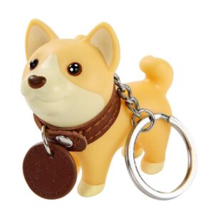 DomeStar Cute Dog Key Chain, Shiba Inu Keyring Keychain for Boys Girls Kids Children Adults, Super Adorable Dog Key Ring