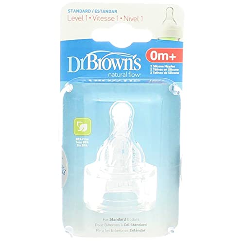 Multibuy 3x Dr. Brown's Natural Flow Standard Neck Silicone Teats Level 1 (0m+) by Dr. Brown's