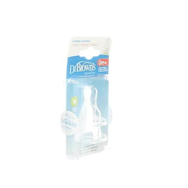 Multibuy 3x Dr. Brown's Natural Flow Standard Neck Silicone Teats Level 1 (0m+) by Dr. Brown's