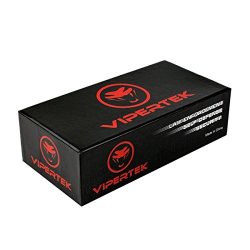 VIPERTEK VTS-T03 Aluminum Stun Gun for Self Defense Rechargeable with LED Flashlight, Red