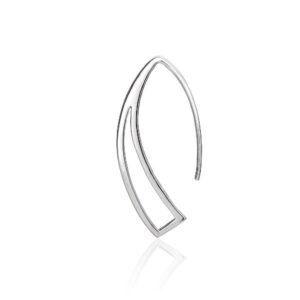 Hoops & Loops Sterling Silver Geometric Polished Hook Earrings