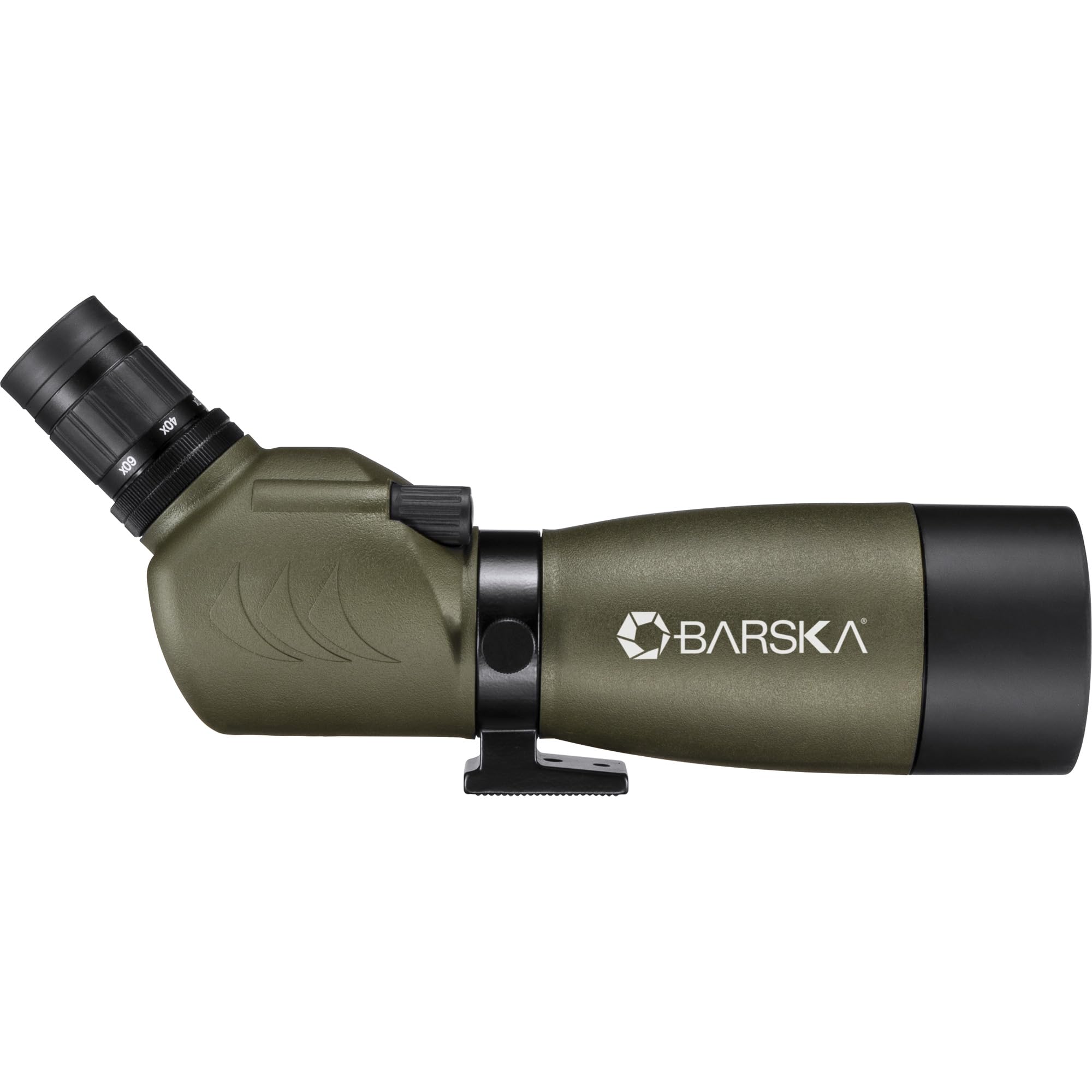 20-60x60 Blackhawk Spotting Scope, Green, Angled