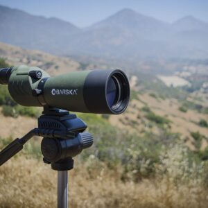 20-60x60 Blackhawk Spotting Scope, Green, Angled