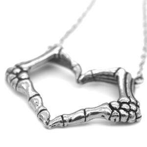 Controse Skeleton bone hand necklace love sign pendant – I LOVE YOU TO DEATH