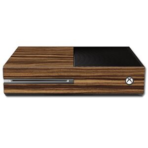 mightyskins skin compatible with microsoft xbox one - dark zebra wood | protective, durable, and unique vinyl decal wrap cover | easy to apply, remove, and change styles | made in the usa