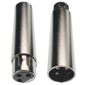 CESS XLR Male to XLR Female Cable Extension Extender Connector (jcx) (2 Pack)