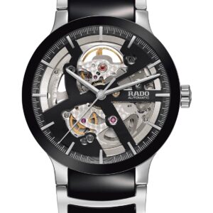 Rado Men's Centrix Open Heart Swiss Automatic Watch, Black/Stainless (R30178152)