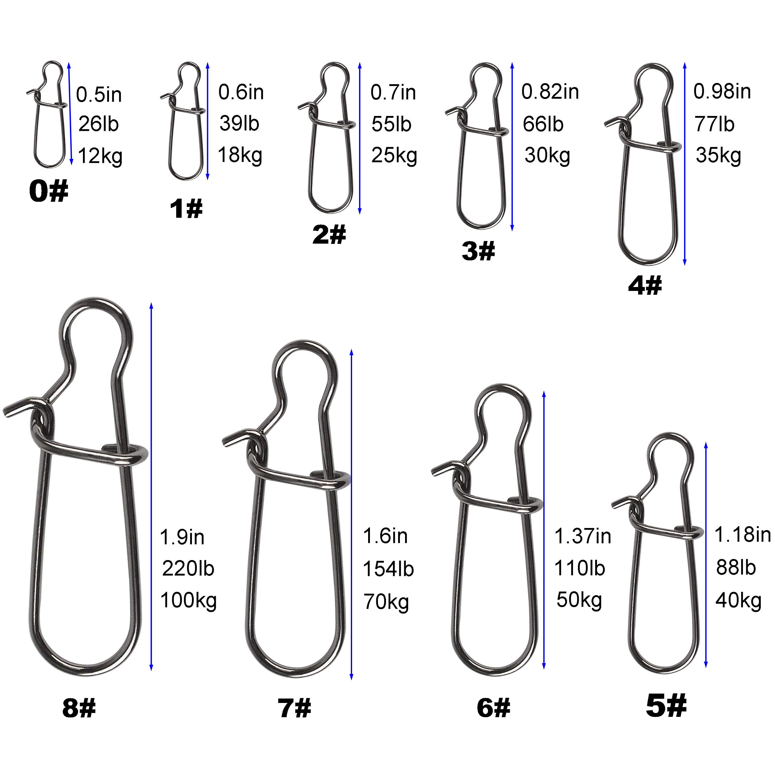 Shaddock Fishing 100 Pack Duo Lock Snaps(Size 2# Test: 55LB)