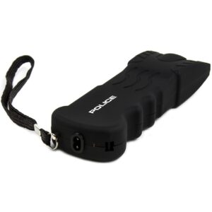 POLICE Stun Gun 916 - Heavy Duty with LED Flashlight Safety Disable Pin, Black