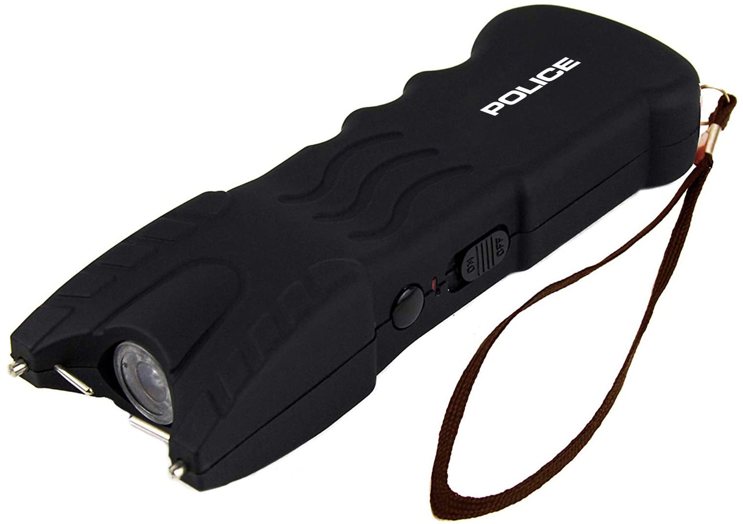 POLICE Stun Gun 916 - Heavy Duty with LED Flashlight Safety Disable Pin, Black