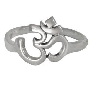 Moonlight Mysteries Sterling Silver Aum Om Symbol Hindu Ring (sz 4-15) sz 8