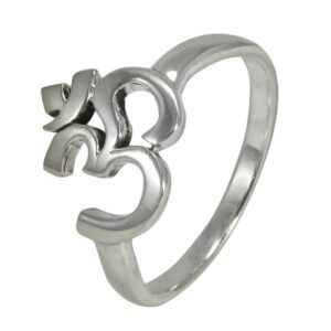 Moonlight Mysteries Sterling Silver Aum Om Symbol Hindu Ring (sz 4-15) sz 8