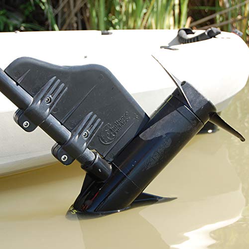 Bullnose Rudder clamp on boat rudder fits a 1.125" transom trolling motor shaft. Commonly used for, inflatable Pontoon, Pelican Bass Raider 10E, fishing Kayak, Canoe, Jon boat, etc. USA Manufactured