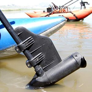 Bullnose Rudder clamp on boat rudder fits a 1.125" transom trolling motor shaft. Commonly used for, inflatable Pontoon, Pelican Bass Raider 10E, fishing Kayak, Canoe, Jon boat, etc. USA Manufactured