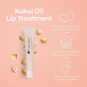 Hanalei - Cruelty-Free Treatment for Chapped Lips - Extreme Dry Lip Moisturizer - Overnight Lip Balm for Cracked Lips - Made with Kukui Oil, Shea Butter, Grapeseed Oil - Clear Formula -Full Size(15g)