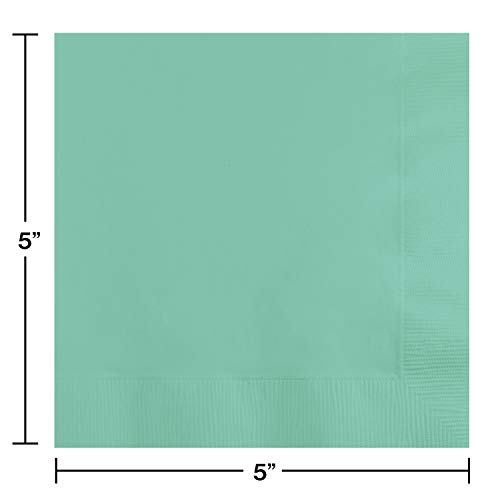 Creative Converting Fresh Mint 2-Ply Beverage Napkin, 9 7/8" X 9 7/8"