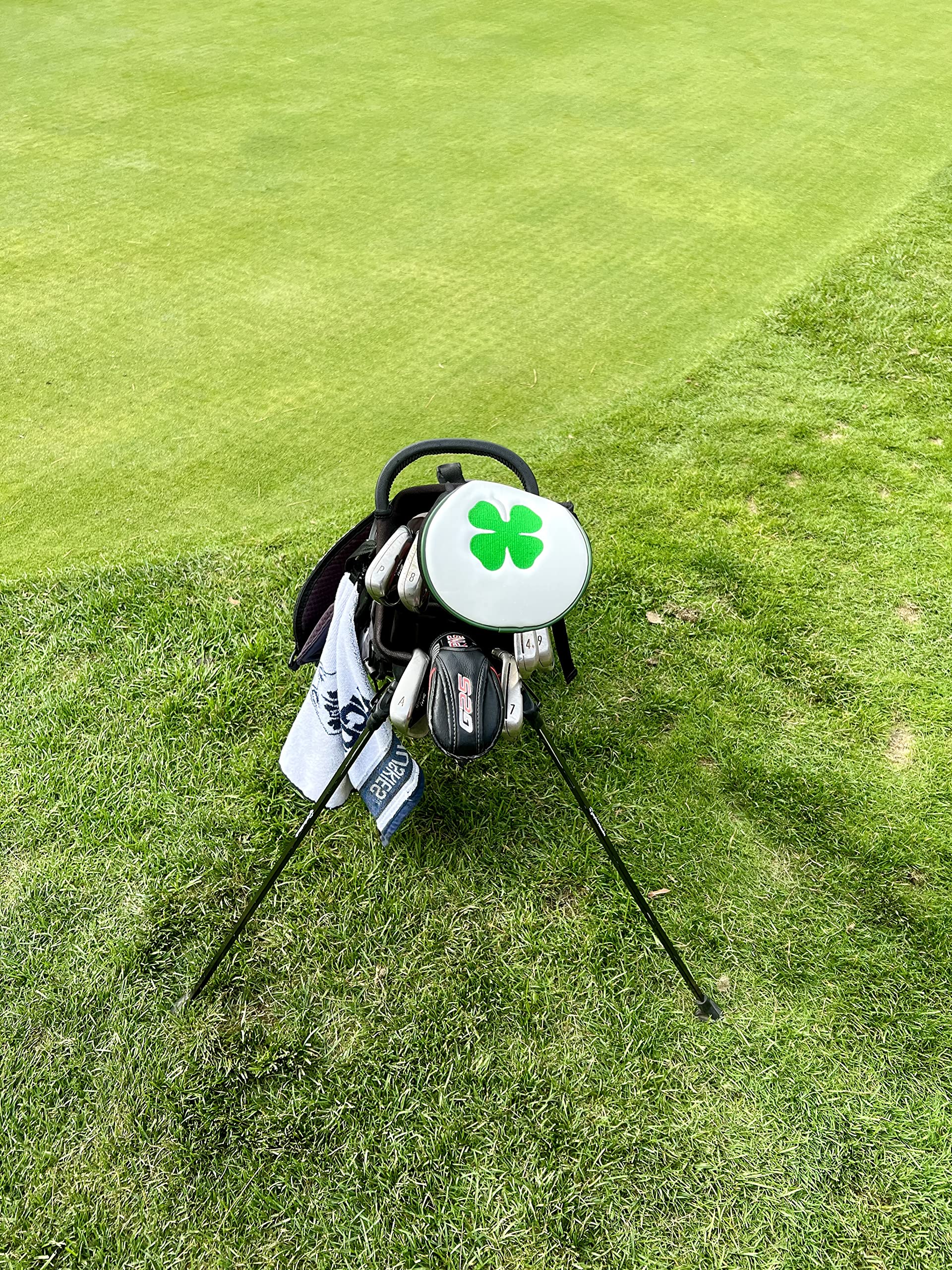 JP Lann Golf’s Lucky Irish Four Leaf Clover Celtic Shamrock Headcover for Drivers – Easy on-off Magnetic Closure - Premium Leather – Fits 460cc Drivers