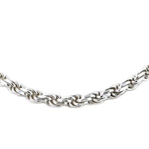 Real Solid 925 Sterling Silver Diamond Cut Rope Chain 4.0mm 16" to 30" (30)