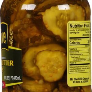 Mt. Olive Bread & Butter Chips Old Fashioned Sweet Fresh Pack Pickles Jar, 16 oz