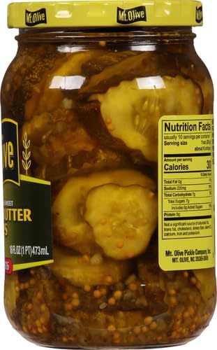 Mt. Olive Bread & Butter Chips Old Fashioned Sweet Fresh Pack Pickles Jar, 16 oz